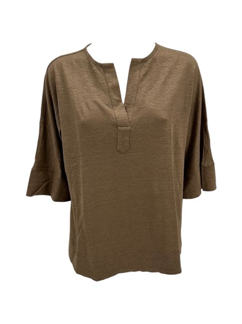 women's seraph in dove gray linen jersey La fileria | 60232-96800117